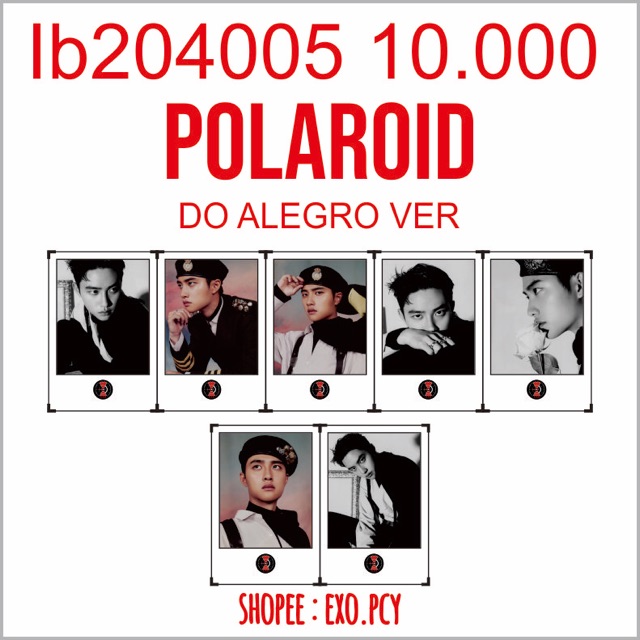 Polaroid Logo Nhóm Nhạc Exo Độc Đáo