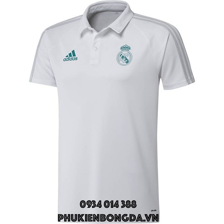 Áo thun polo REAL MADRID 2018 Trắng