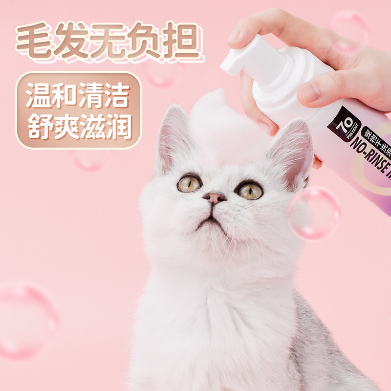 Sữa tắm khô cho chó mèo hương hoa anh đào bông mịn làm sạch nhanh dưỡng ẩm lông không cần tắm - 200ml - Laila Petshop