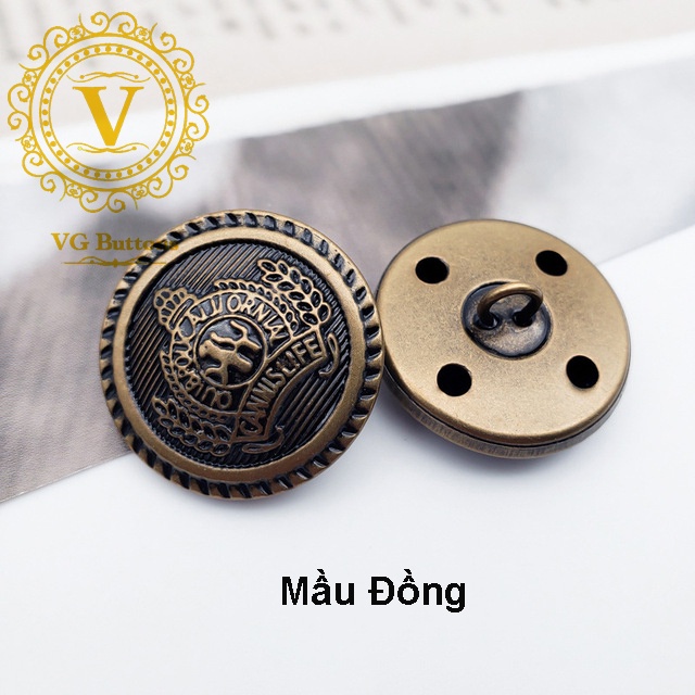 Cúc kim loại cao cấp, phong cách cổ điển kiểu anh phù hợp áo vest nam và nữ, áo khoác, áo măng tô, quần áo denim