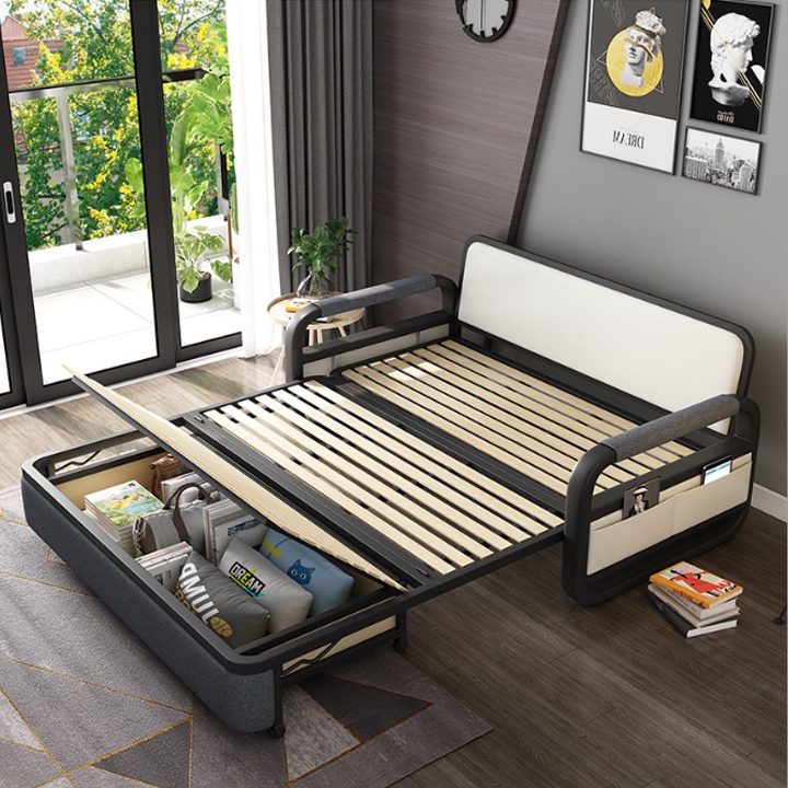 Giường Sofa Đa Năng, Giường Thông Minh, Ghế Sofa Gấp Gọn, Khung Thép Không Gỉ Có Ngăn Chứa Đồ,Sofa