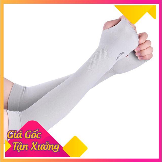 Găng Tay Chống Nắng Hàn Quốc Xỏ Ngón Let's Slim đủ màu Dày Dặn Ngăn Tia UV