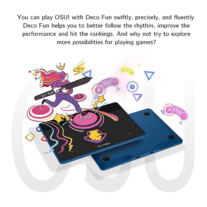 Bảng Vẽ Điện Tử Siêu Mỏng XP-Pen Deco Fun XS, chuyên dụng cho thiết kế đồ họa - Hàng chính hãng
