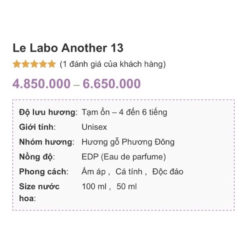 Nước hoa Le Labo Another 13 | BigBuy360 - bigbuy360.vn