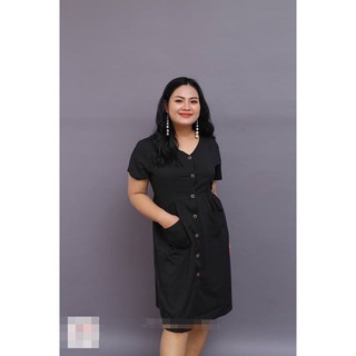 Đầm midi nút gỗ 60-90kg (tranghai_bigsize)