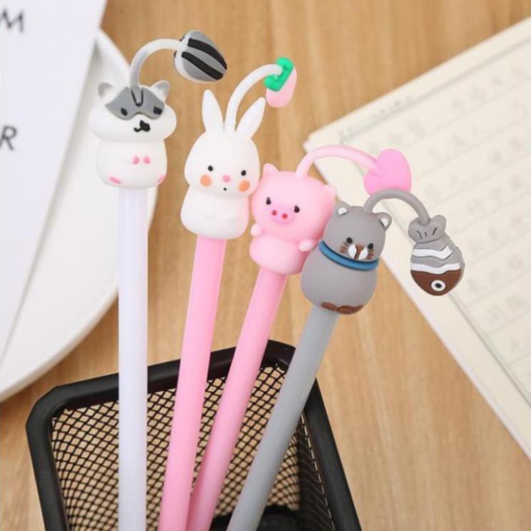 Bút Gel Nước Mực Đen Con Vật Kute Nhiều Màu H74