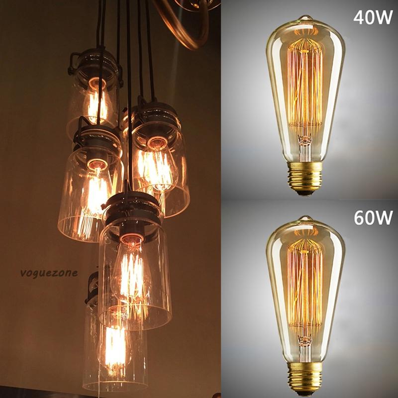 New Industrial Decor Vintage Filament Edison Style E27 Restaurant Cage Light