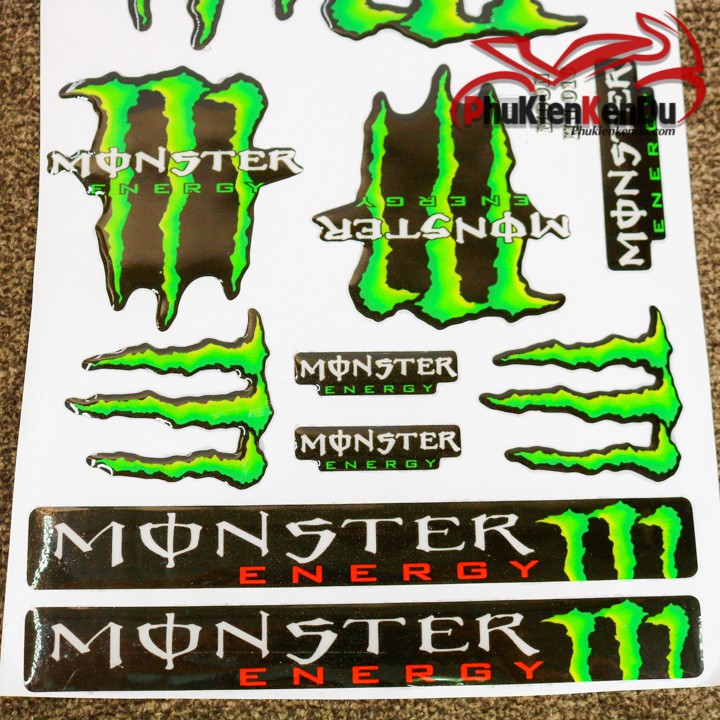 TEM NỔI MONSTER NGUYÊN TẤM [TẶNG KÈM 1 TEM STICK]