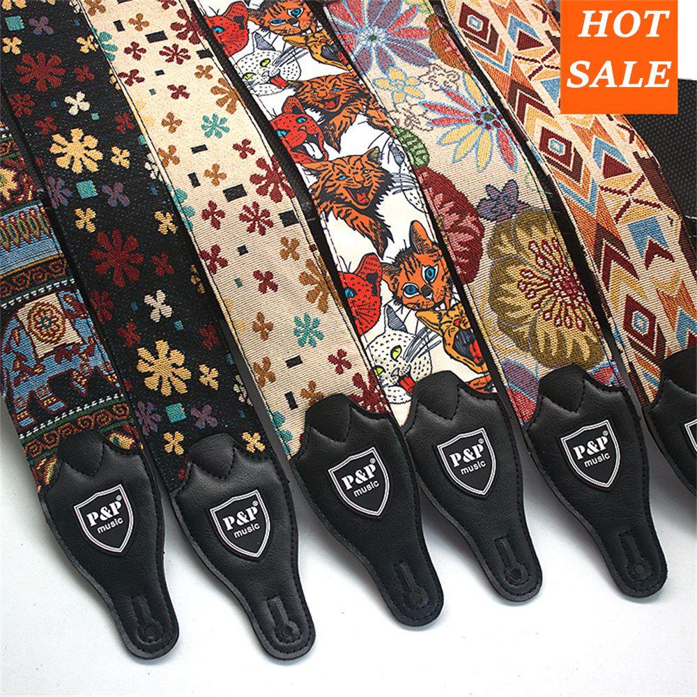 Dây Đeo Đàn Guitar Bass Bằng Cotton Phong Cách Vintage