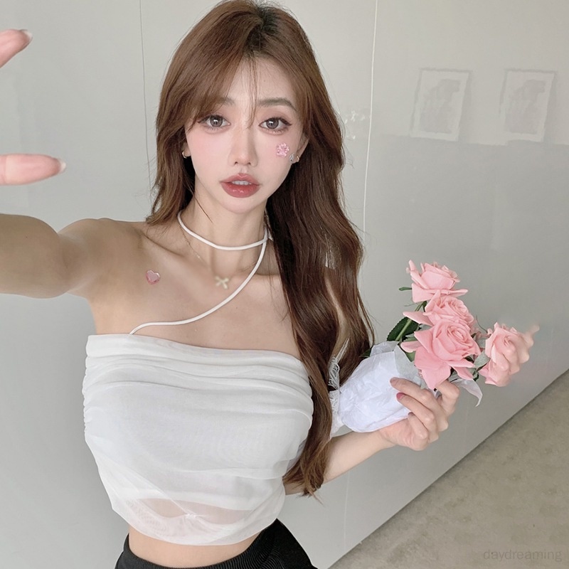 Áo Croptop Hai Dây Ôm Dáng Màu Sắc Thời Trang Cho Nữ