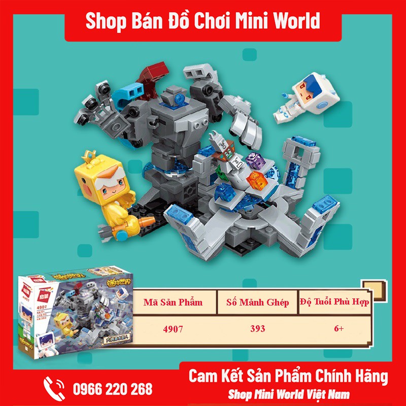 Lego Mini World Chiến Đấu Với Boss Tượng Cổ