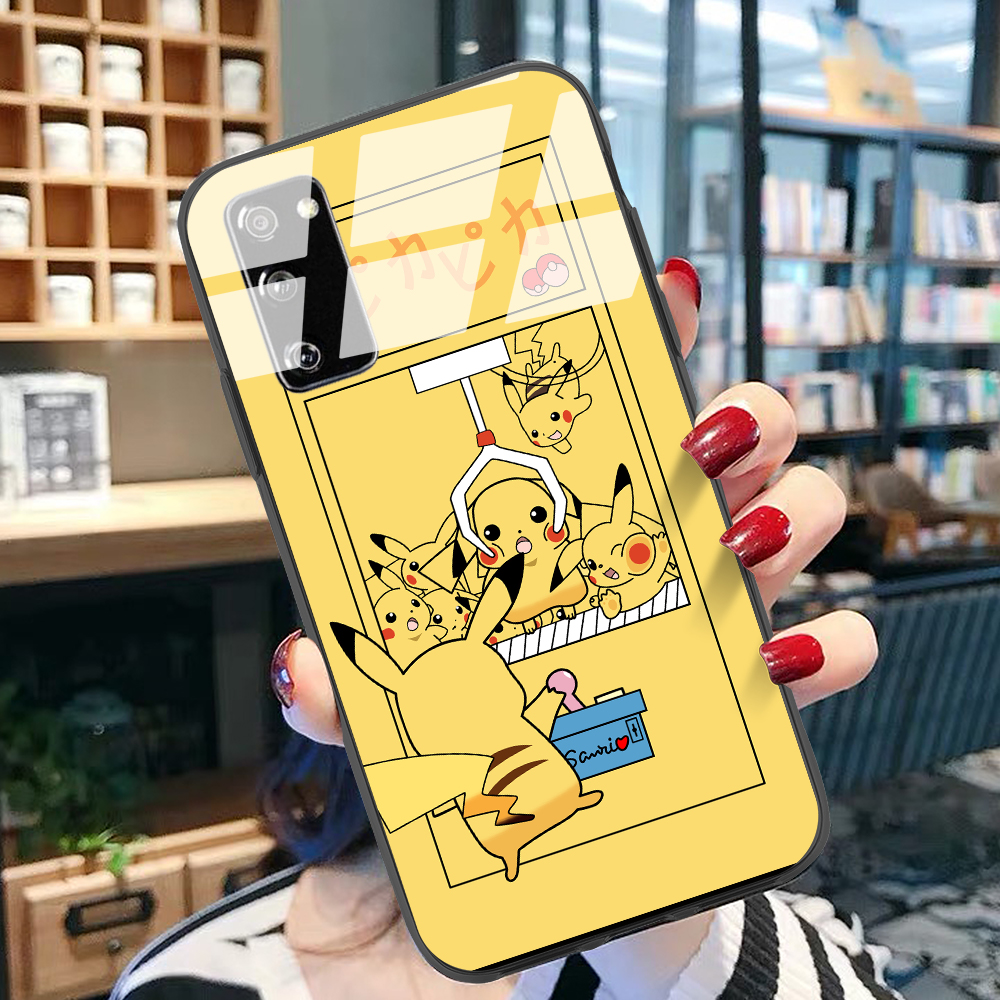 Ốp Lưng Mặt Kính Hình Pikachu Cho Xiaomi Poco X3 Poco M3 Nfcmi 9t Pro Mi 10t Pro Mi11 Redmi 4x Redmi