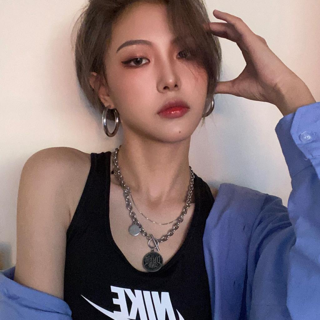 OT vòng cổ Mặt Tròn Phong Cách Retro Cá Tính