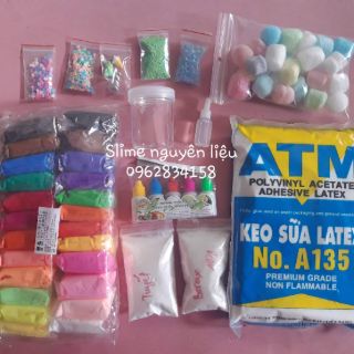 Bộ kit làm slime 🌷 Freeship 🌷. Kit làm slime mây, slime bơ, slime basic