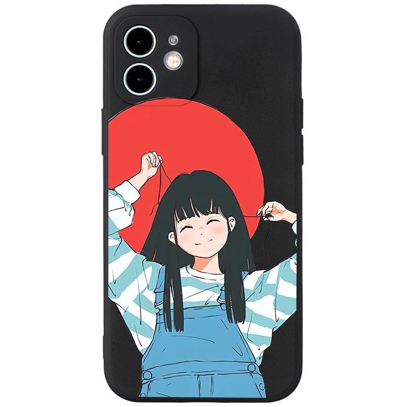 Ốp lưng JURSUE mềm hoạt hình dễ thương đẹp cho iPhone 13 12 11 Pro Max SE 2020 X XR XS 8 7 ip 6S 6 Plus kute Y1999