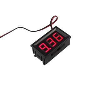 Combo 2 Vôn kế mini 2 dây đèn Led đỏ từ 4,5V đến 29V