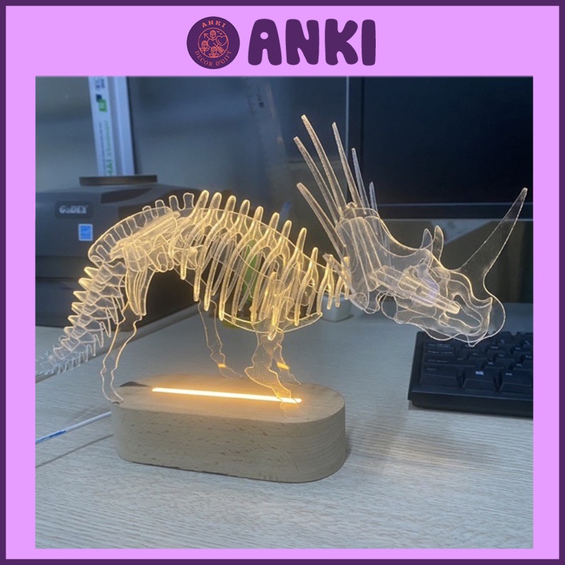 Mô hình 3D khủng long, mô hình lắp ghép thú vị, quà tặng xếp hình, trang trí, mô hình mica trong suốt độc lạ