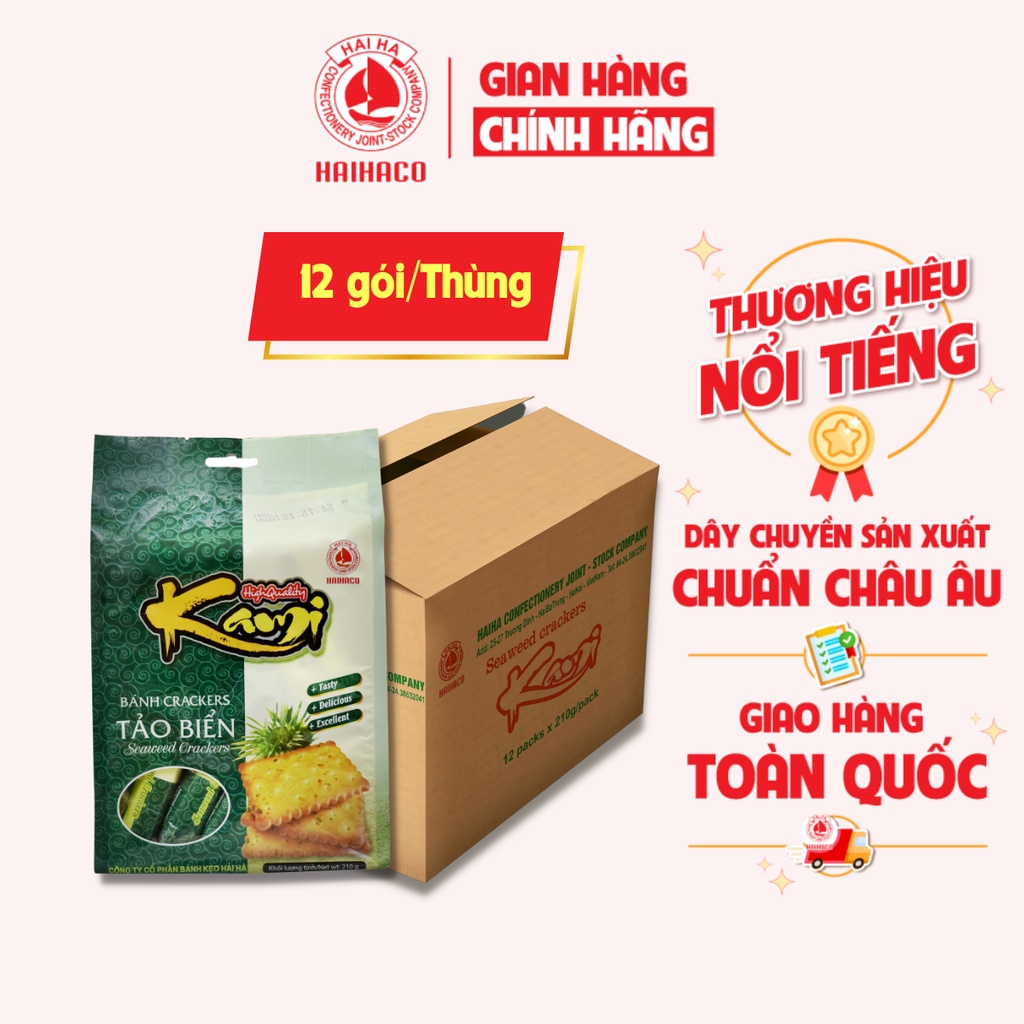 [THÙNG GIÁ SỈ] Bánh Tảo Biển Kami Túi 210g (12 Túi/ Thùng)