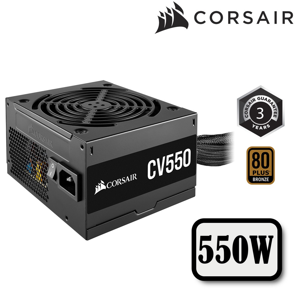 Nguồn máy tính CORSAIR CV550 - 550W 80 Plus Bronze