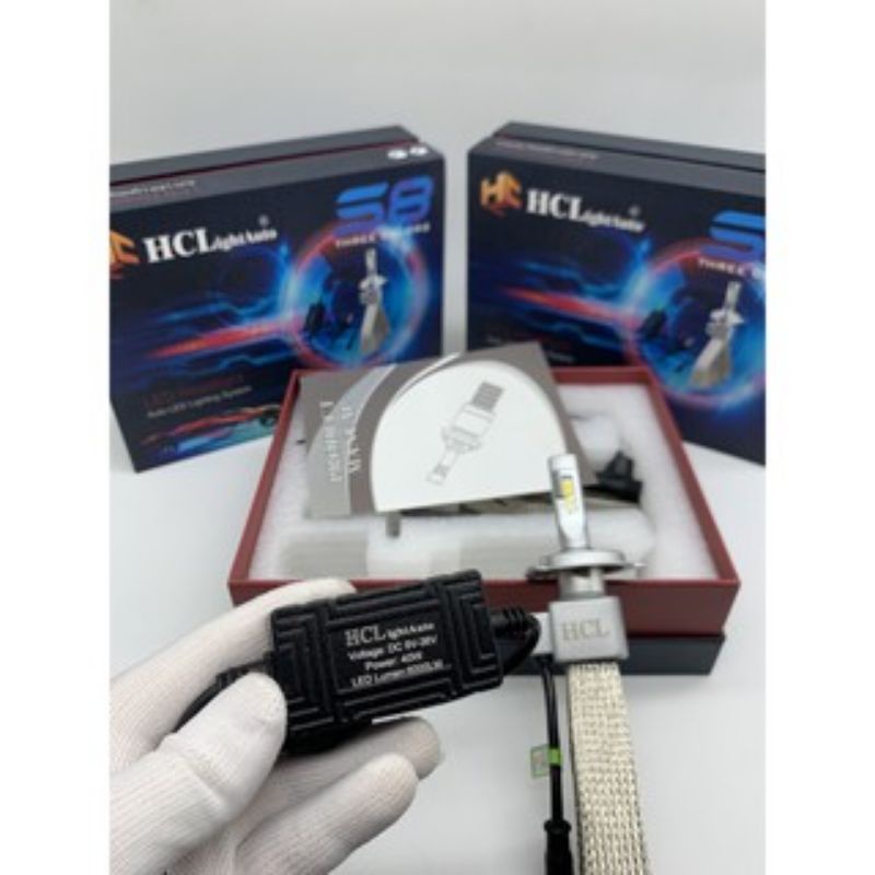 SL 2 Bóng đèn LED S8 HCL tăng sáng Tản dây thế hệ mới 3 MÀU–12V/24V–40W|Bóng Đèn Pha Ô tô
