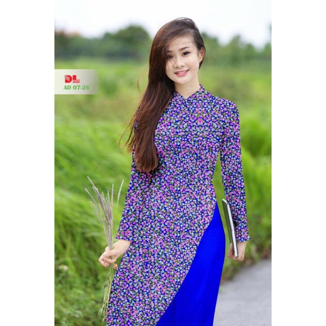 Vải áo dài hoa nhí