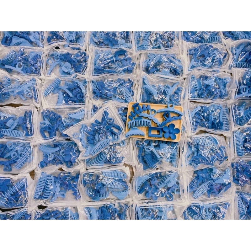 SÉT 8 CHIẾC KẸP TÓC HÀN MÀU XANH