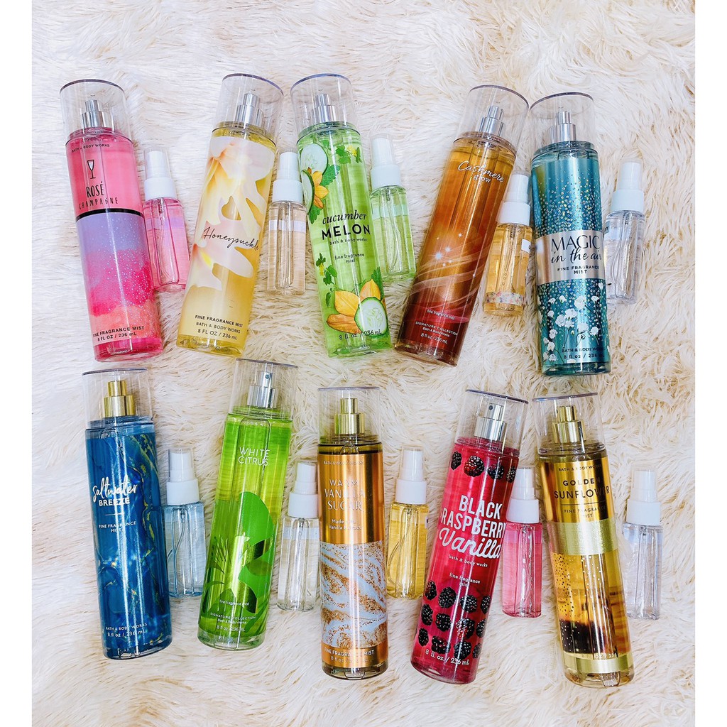 [Bill Mỹ] Xịt Thơm Body Mist Bath & Body Works Đủ Mùi 33ML