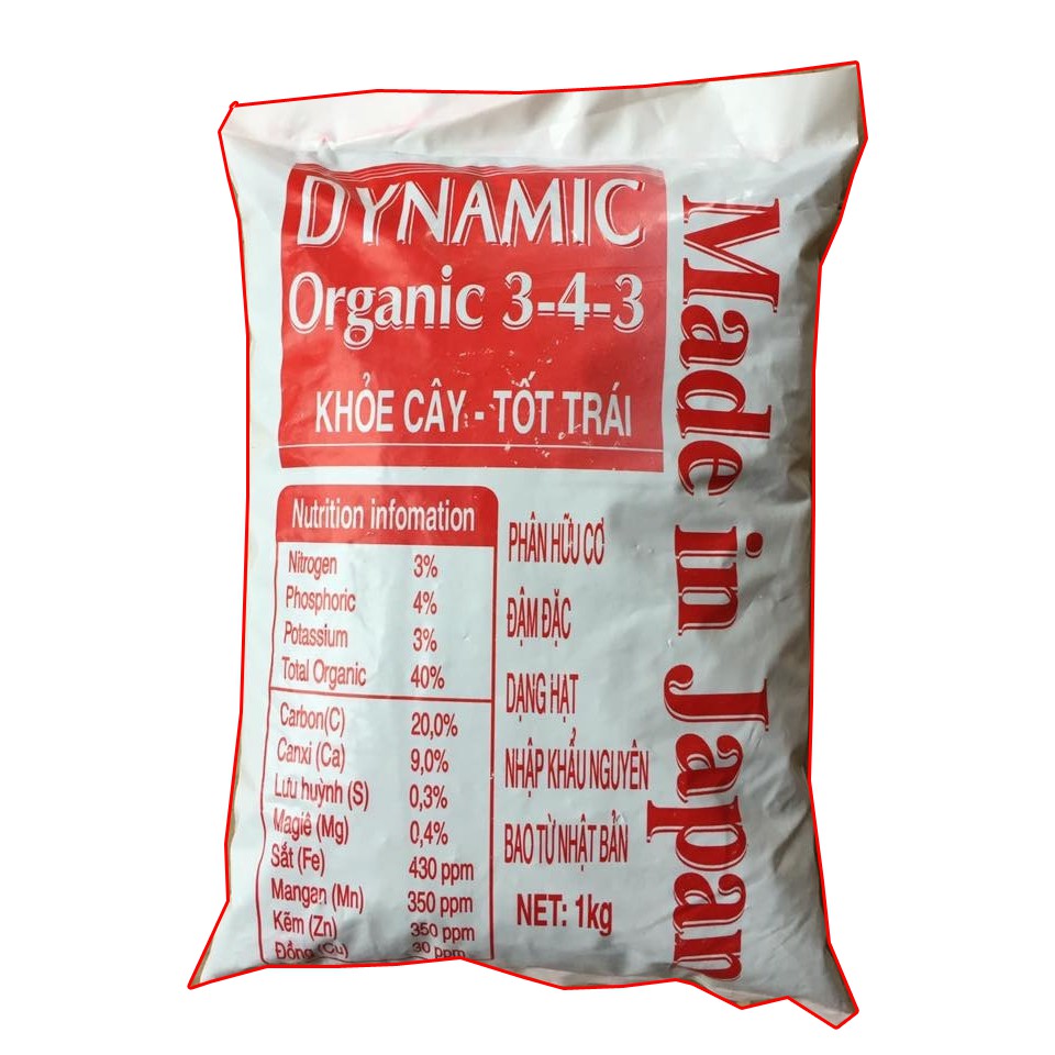 Phân gà DYNAMIC organic 3-4-3 Nhập khẩu nhật bản f1