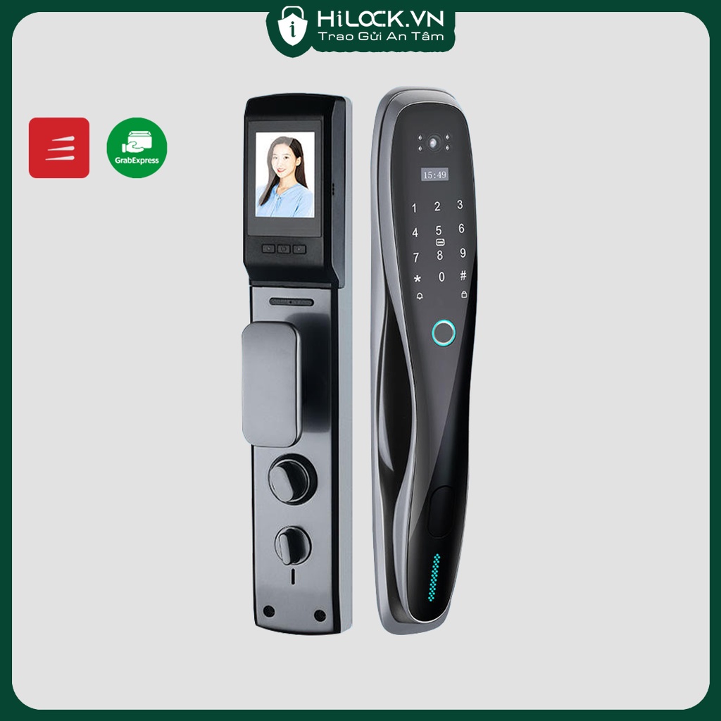 Khóa vân tay điện tử tự động PROLOK PL04C LUXURY, mở khóa vân tay, thẻ từ, mật mã, chuông hình, app điện thoại wifi