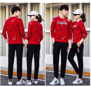 Bộ đồ thể thao cặp đôi siêu chất thu đông