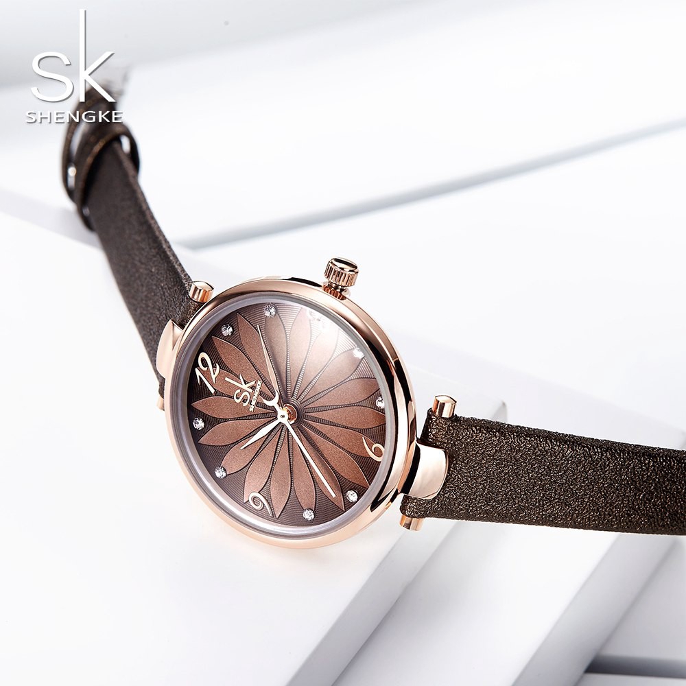 Đồng Hồ Đeo Tay Shengke Thiết Kế Dây Da Thời Trang Cho Nữ | BigBuy360 - bigbuy360.vn