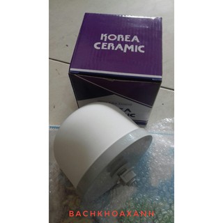 Combo Nấm sứ bình lọc nước Korea  Ceramic   (Trắng)