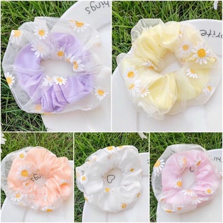 Scrunchies Dây Cột Tóc 2 Lớp Hoa Cúc
