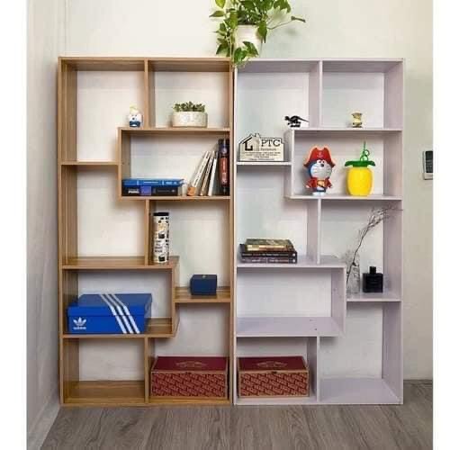 Kệ Sách, Giá Sách Gỗ Để Sàn Đa Tầng Thông Minh , Chất Liệu MDF Lắp Ghép Ráp Tiện Ích