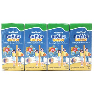 Lốc 4 Hộp Sữa Bột Pha Sẵn Nuvita Grow 180ml