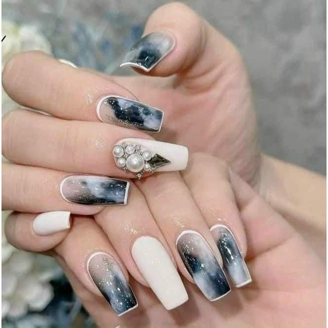 Loang cồn đen, trắng B281 chính hãng - loang cồn trang trí móng tay nghệ thuật 15ml