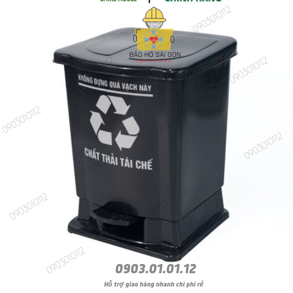 Thùng rác phân loại, thùng rác y tế đạp chân 15 lít