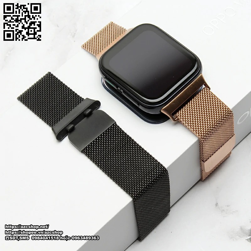 Dây Oppo Watch Milanese Nam Châm Thép Lưới 41MM - 46MM