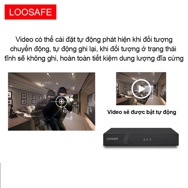 Đầu ghi 8 kênh, NVR ở định dạng H.265X ĐẦU GHI camera Máy ảnh Yoosee có thể được kết nối,LOOSAFE | BigBuy360 - bigbuy360.vn