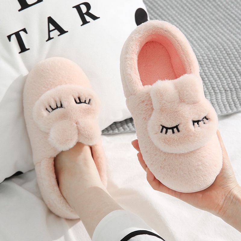 Dép bông đi trong nhà chống trượt giữ ấm mùa đông thiết kế thời trang cho nữ