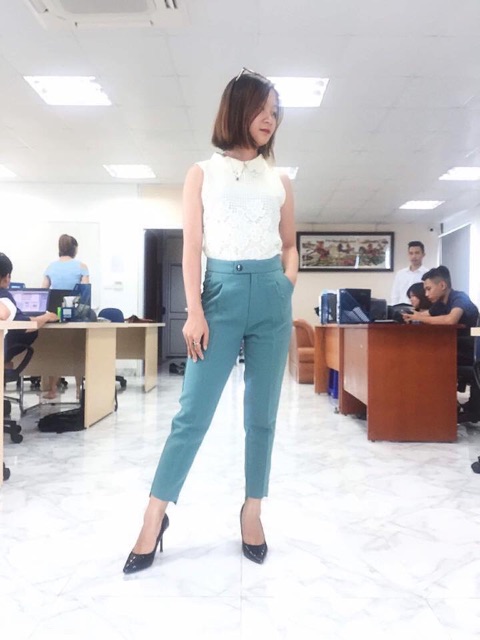 [AN MỘC] Quần Bagy lệch ống 4 màu cho nữ