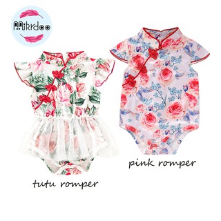 Romper Mikrdoo thiết kế phong cách sườn xám thời trang cho bé gái