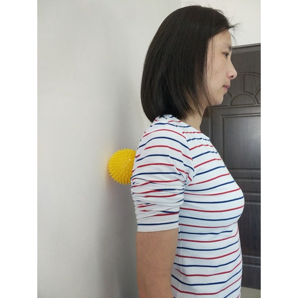 Bóng gai matxa cơ bắp - Thư viện Yoga - Chất liệu nhựa cứng PVC, đường kính 9cm