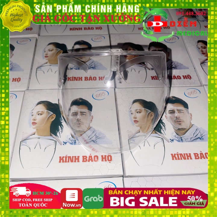 [CHÍNH HÃNG] Kính Chống Giọt Bắn PPT VN Face Shield, Kính Bảo Hộ, Mặt Nạ Mũ Tấm Chắn Chống Dịch Mica Dẻo Trong Suốt