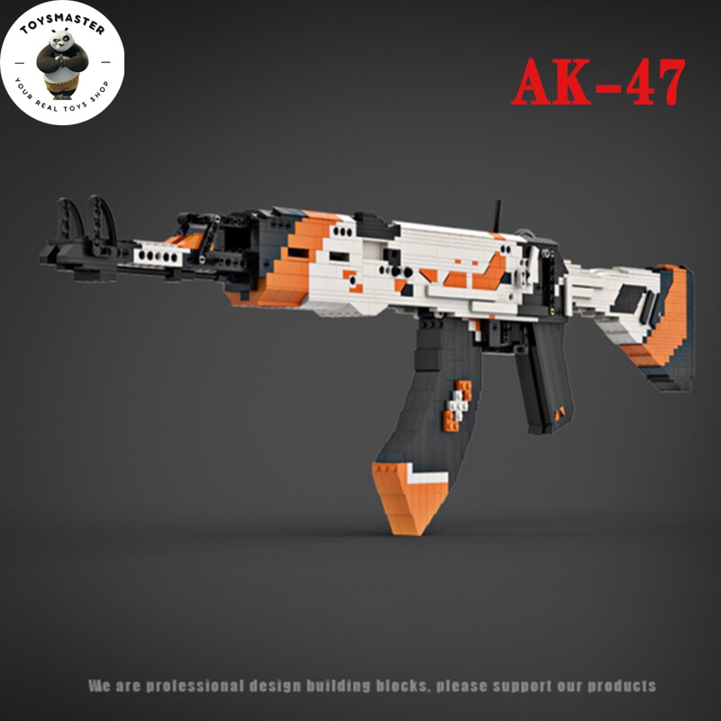 Đồ Chơi Lắp Ráp Kiểu LEGO Súng Mô Hình PUBG AK47 Asiimov Với 1200+ Mảnh Ghép,Bản Thiết Kế Tiêu Chuẩn Tỉ Lệ 1:1 Kevin 183