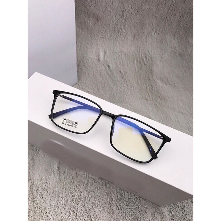 Gọng kính mắt nam nữ  Miineyewear nhựa dẻo mắt vuông to đeo đi đường chống bụi 8222