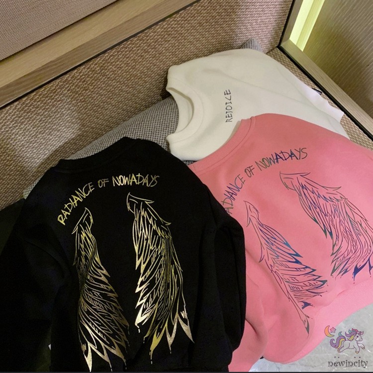 Áo Thun Sweater Hàn Quốc In Hình Đôi Cánh Nhiều Màu Cho Bé