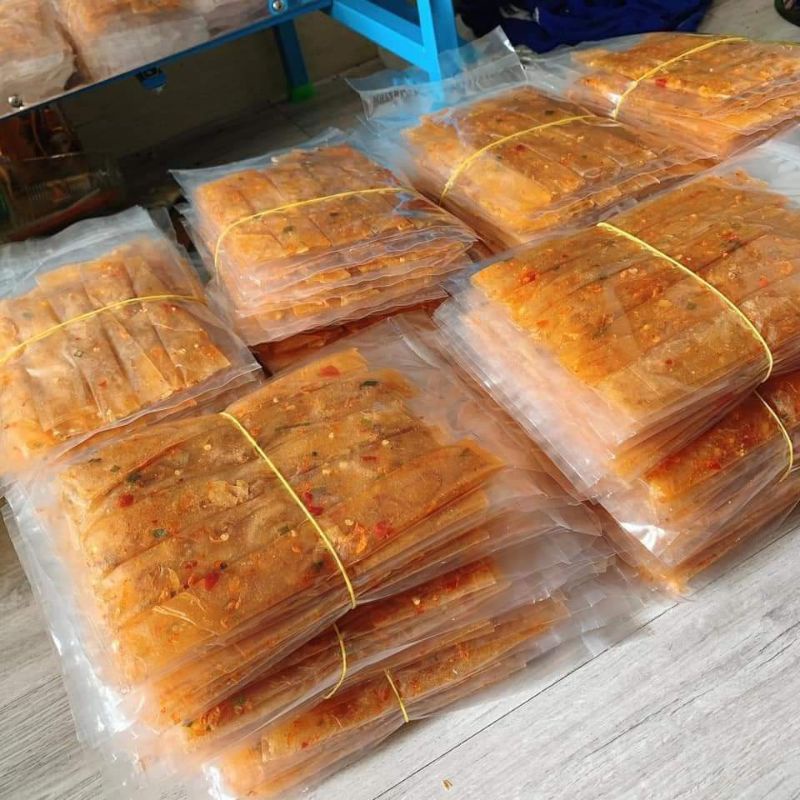 Bánh tráng cuốn sẵn muối nhuyễn hành phi