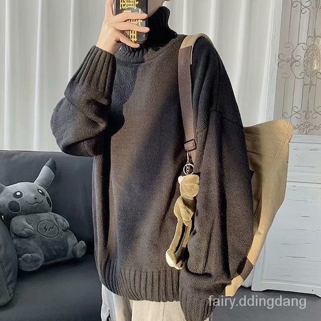 Áo len cổ lọ dáng rộng thời trang nam Hàn Quốc dễ phối đồ | BigBuy360 - bigbuy360.vn