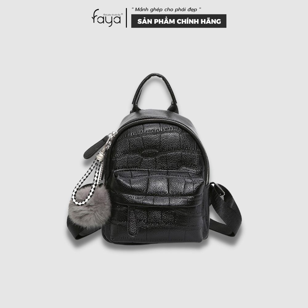 Faya - Balo da vân mini phối bông thời trang B201 thumbnail